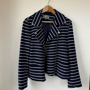 Bagatelle Navy and White Striped Blazer